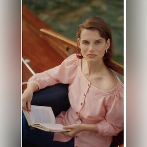 Maeve Anthropologie Alanis Belted Blouse